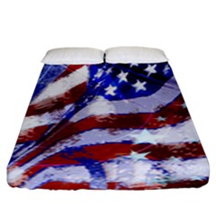 Flag Usa United States Of America Images Independence Day Fitted Sheet (king Size)