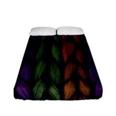 Background Weave Plait Purple Fitted Sheet (full/ Double Size)