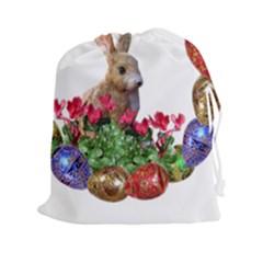 Easter Eggs Rabbit Celebration Drawstring Pouches (xxl)