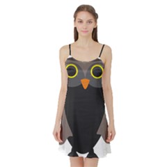 Sowa Owls Bird Wild Birds Pen Satin Night Slip by Sapixe