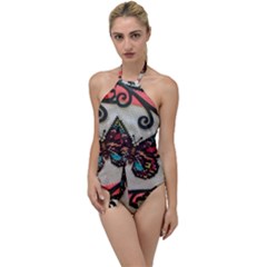 Cross Stitch Butterfly Go With The Flow One Piece Swimsuit by DeneWestUK