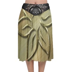 You Are My Star Velvet Flared Midi Skirt