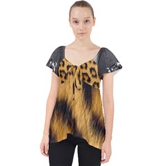 Animal Print Lace Front Dolly Top