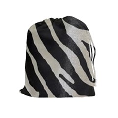 Zebra Print Drawstring Pouch (xl)