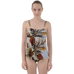Holy Land Flowers 2 Twist Front Tankini Set