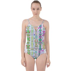 Swordsneonlight Cut Out Top Tankini Set