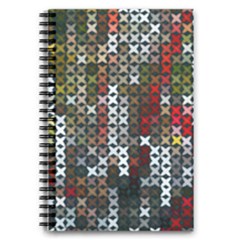 Christmas Cross Stitch Background 5 5  X 8 5  Notebook New by Wegoenart