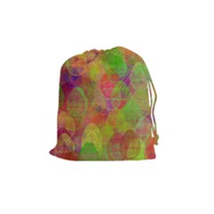 Easter Egg Colorful Texture Drawstring Pouch (medium)