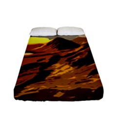 Scotland Monti Mountains Mountain Fitted Sheet (full/ Double Size) by Pakrebo