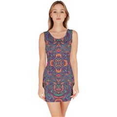 Tile Repeating Colors Texture Bodycon Dress by Pakrebo