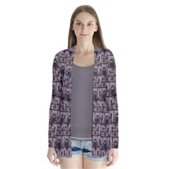 Gothic Church Pattern Drape Collar Cardigan