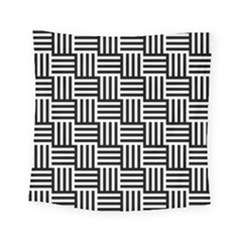Black And White Basket Weave Square Tapestry (small) by retrotoomoderndesigns