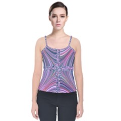 Electric Field Art Ix Velvet Spaghetti Strap Top