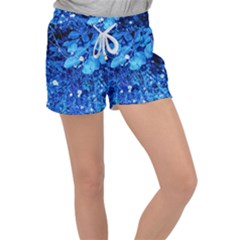Blue Daisies Women s Velour Lounge Shorts by okhismakingart