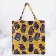 Flower Bunnies Grocery Tote Bag by 100rainbowdresses