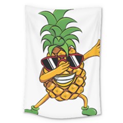 Dabbing Pineapple Sunglasses Shirt Aloha Hawaii Beach Gift Large Tapestry by SilentSoulArts