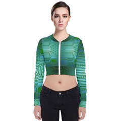 Board Conductors Circuits Long Sleeve Zip Up Bomber Jacket
