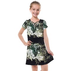 Awesome Tiger With Flowers Kids  Cross Web Dress