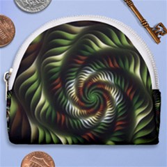 Fractal Christmas Colors Christmas Horseshoe Style Canvas Pouch