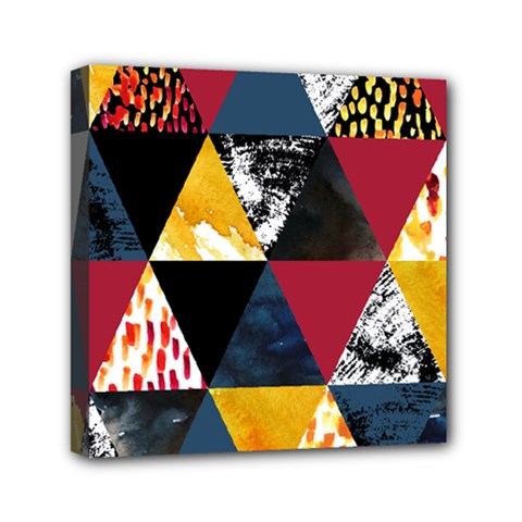 Triangles Mini Canvas 6  X 6  (stretched)