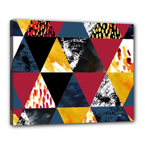 Triangles Canvas 20  X 16  (stretched)