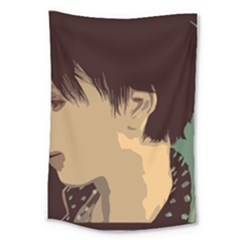 Punk Face Large Tapestry by snowwhitegirl
