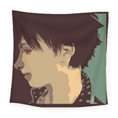 Punk Face Square Tapestry (large) by snowwhitegirl