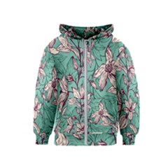 Vintage Floral Pattern Kids  Zipper Hoodie by Sobalvarro