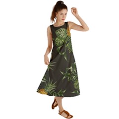 Pineapples Pattern Summer Maxi Dress by Sobalvarro