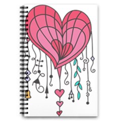 Heart Dangle Design 5 5  X 8 5  Notebook by evolutiondesignuk