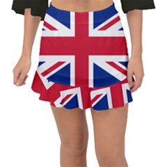 Uk Flag Fishtail Mini Chiffon Skirt