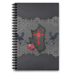 The Crows With Cross 5 5  X 8 5  Notebook by FantasyWorld7