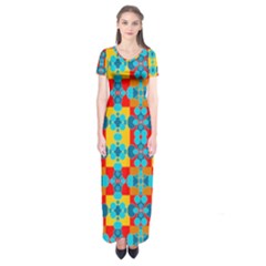 Pop Art  Short Sleeve Maxi Dress by Sobalvarro