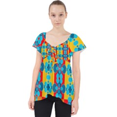 Pop Art  Lace Front Dolly Top