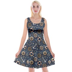 Nautical Marine Reversible Velvet Sleeveless Dress by trulycreative