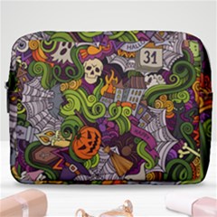 Halloween Doodle Vector Seamless Pattern Make Up Pouch (large) by Sobalvarro