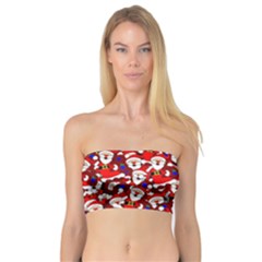 Nicholas Santa Christmas Pattern Bandeau Top by Wegoenart