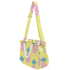 Summer Pineapple Seamless Pattern Rope Handles Shoulder Strap Bag
