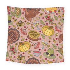 Thanksgiving Pattern Square Tapestry (large) by Sobalvarro