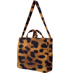 Leopard Skin Pattern Background Square Shoulder Tote Bag
