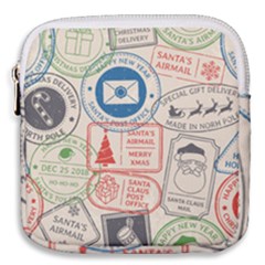 Christmas Postal Pattern Mini Square Pouch