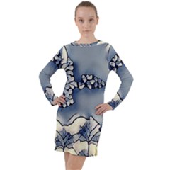 Among Trees3 Long Sleeve Hoodie Dress by MijizaCreations