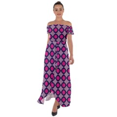 Df Blizzee City Off Shoulder Open Front Chiffon Dress