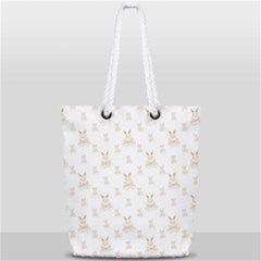 Happy Easter Motif Print Pattern Full Print Rope Handle Tote (small)