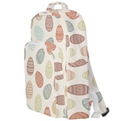Seamless Pattern Colorful Easter Egg Flat Icons Painted Traditional Style Double Compartment Backpack