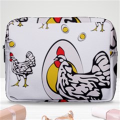 Roseanne Chicken, Retro Chickens Make Up Pouch (large)