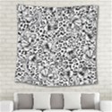 Vector-eclectic-fabric-seamless-pattern-animal-background-with-baroque-ornament Square Tapestry (Large) View2