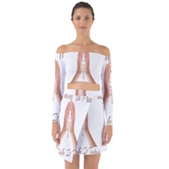 Panther World Limited Edition Prayer  Off Shoulder Top With Skirt Set