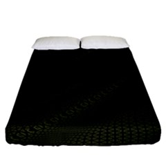 Army Green And Black Netting Fitted Sheet (queen Size)