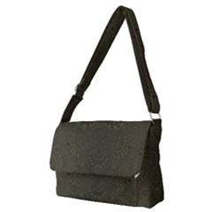 Rustic Green Brown Swirls Full Print Messenger Bag (m)